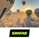 C Shure реализована музыкальная трансляция на 18 воздушных шаров в небе по беспроводному каналу.