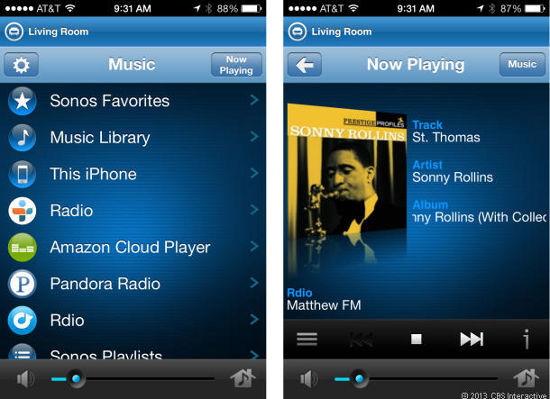 Приложения для аудиосистемы Sonos Play:1