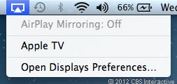Функция AirPlay медиаплеера Apple TV