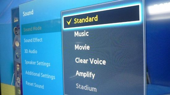 Настройки звука в Samsung UE40F6400