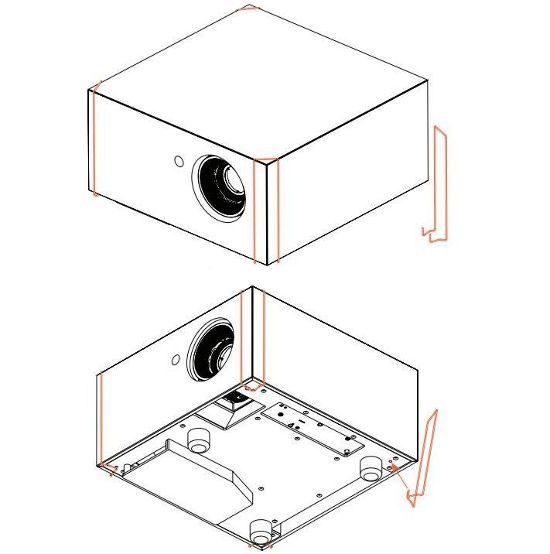 Фиксирующие проектор Crystal Cube скобы