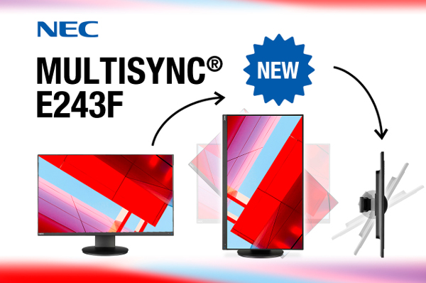 NEC Display Solutions представила новую модель офисного монитора MultiSync® E243F