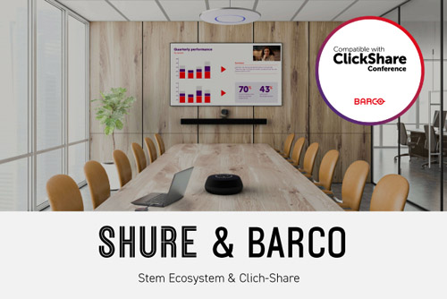 Коллаборация Shure и Barco. Революция в организации гибридных встреч вместе со Stem Ecosystem™